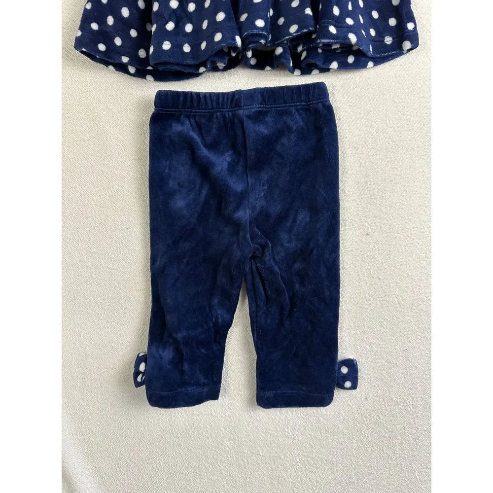 First Impressions Matching Set Girls 6-9 Months Polka Dot Top Corduroy Pants NWT